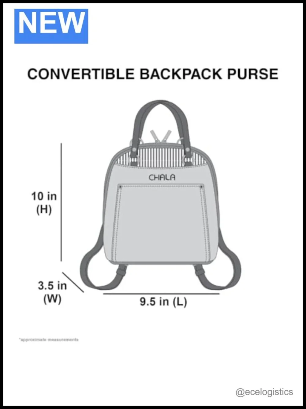 Convertible Backpack Purse Faux Leather Adjustable Strap
